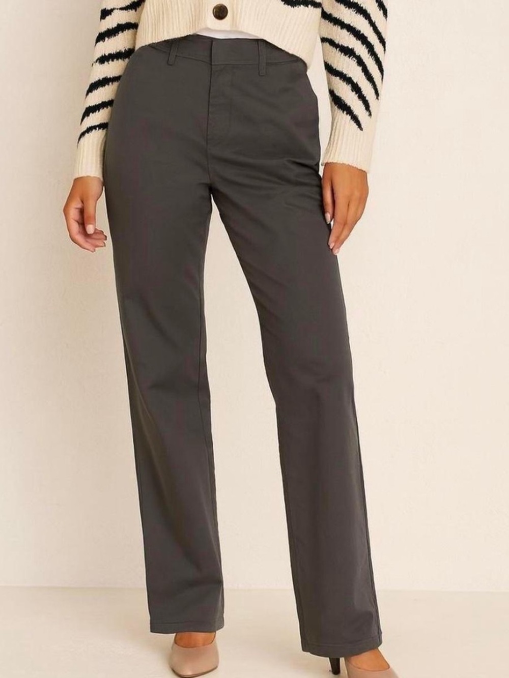 Dickies career trouser pants slacks straight leg slim size 2